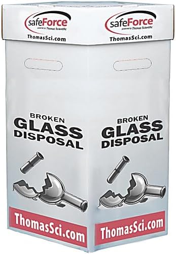safeForce Glass Disposal Boxes | Keep the Lab Safe | Features New Carrying Handles | Box dimensions (12” x 12” x 27”) Holds 40 lbs (6 Pack)