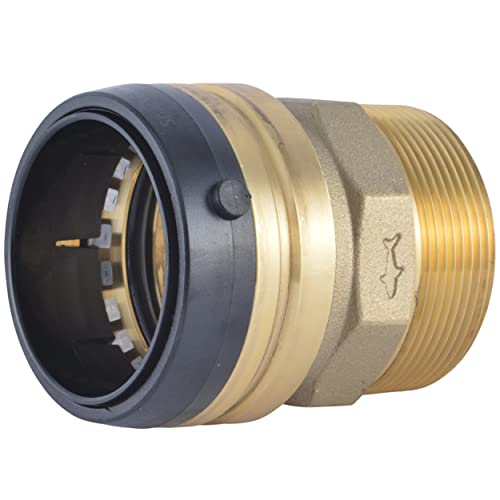 SharkBite 1 Inch MNPT Adapter, Pack of 6, Push to Connect Brass Plumbing Fitting, PEX Pipe, Copper, CPVC, PE-RT, HDPE, U140LF by SharkBite - Used condition - US$23.35