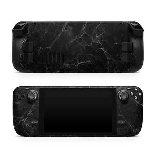 Skin en vinyle effet marbre noir anti-bulle pour habiller le Steam Deck
