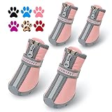 QUMY Dog Shoes Small Size Dogs, Dog Snow Boots & Paw Protectors for Winter