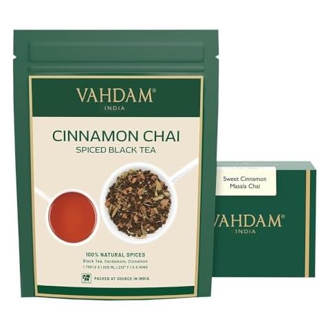 VAHDAM Cinnamon Masala Chai Tea - 100g Loose Leaf Cover