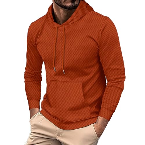 Sweat à capuche homme haut d'extérieur minimaliste et robuste couleur marron taille M