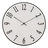 Matière : Polypropylène Paris Prix Atmosphera Créateur d\'intérieur - Horloge Murale Relief Edgar 35cm Blanc