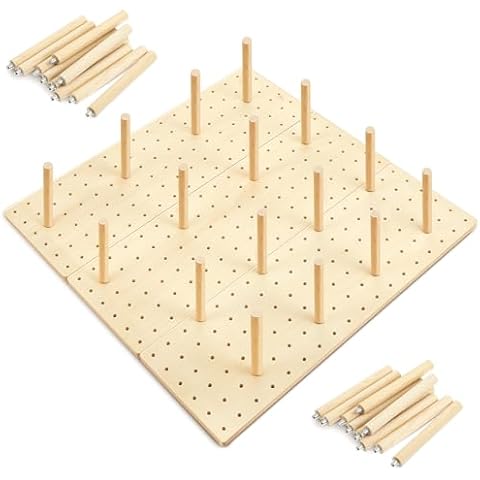 Kigley 3 Pcs Wood Pegboard Drawer Organizer with 32 Pegs Wooden Peg Board Drawer Shelf Organizer Adjustable Peg System for Dishes Plate Pot Container Cookware Utensil Kitchen(17 x 5.91 in) Cover