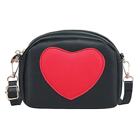 JUCHAO Trendy Girls Crossbody Purse for Children Women Leather Spacious Bag for Little Girls Toddler, black Cover