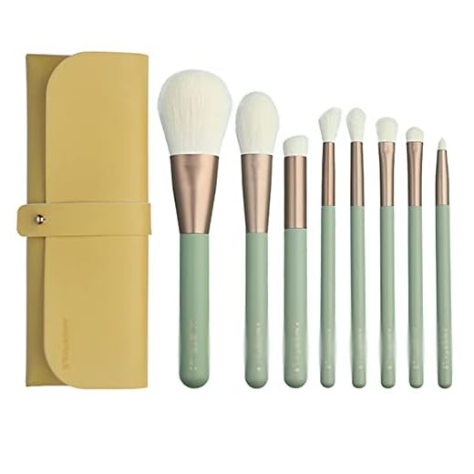Sxcespp Nybörjad smink bärbar penselsats 丨 8 high-end Sense Series-uppsättning 丨 Lägg till en mängd olika borsttyper, mjuka och fluffiga 丨 lämpliga för smink nybörjare (8 uppsättningar)