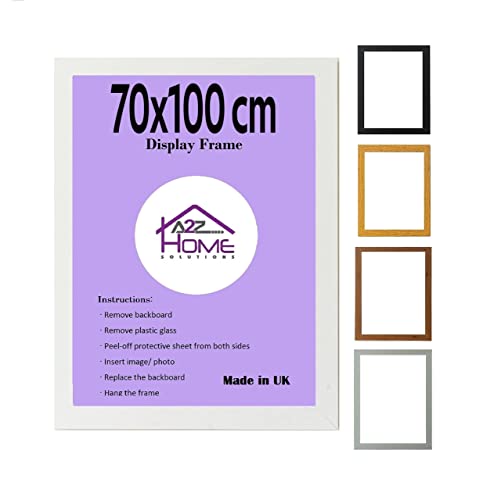 A2Z Home Solutions® Extra Large 70x100 Frame Large Picture Frames Landscape & Portrait Large Frame For Walls Poster Photos Wedding Canvas Gallery Design (White)