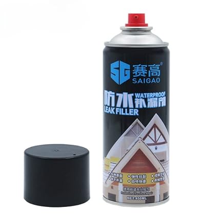 9UP Waterproof Leak Filler Spray | Rubber Flex Repair & Sealant Crack Hole Spray | Leak Proof Spray (Pack of 1, 450ml, Black)