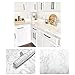 EZ FAUX DECOR Premium 36” x 240” Kitchen Countertop Update Vinyl Laminate Cover Waterproof Self-Adhesive Durable White Marble Contact Paper for Countertops Peel and Stick Backsplash (20ft)
