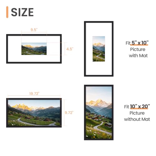 Image of upsimples 10x20 Picture Frame, Wall Decor Poster Frames, Black 1 Pack