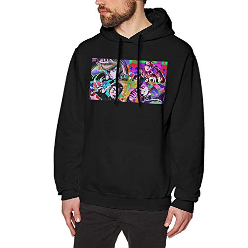 Preisvergleich Produktbild ishengx JoJo 's bizarres Abenteuer Anime Sweatshirt für Männer Hoodies Schwarz