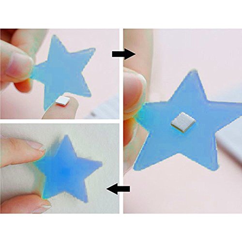 Image of Pindia 55 Pc Luminous Fluorescent Glowing Night Sky Wall Sticker Radium Glow Stars Starry