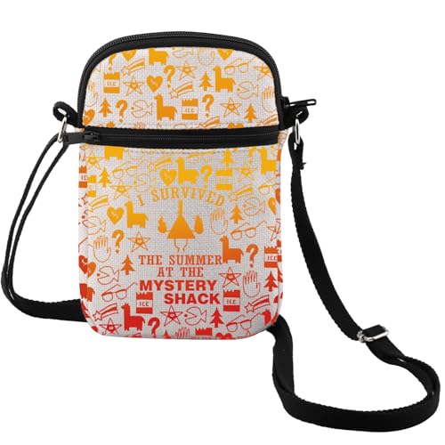 MEIKIUP Mystery Shack Shoulder Bag Cartoon TV Series Inspired Gift I Survived the Summer at the Mystery Shack Crossbody Bag