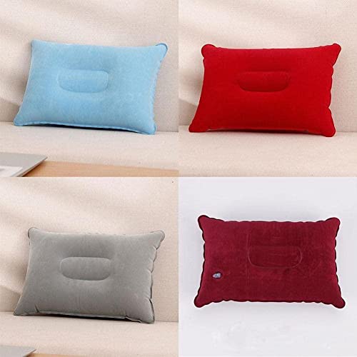 22X34Cm Portable Ultra Light Inflatable Pvc Nylon Pillow Travel Hiking Gear Head Camping Airplane Pillow Atv Square Compressible Pillow,Inflatable Lumbar Lumbar Pillow,Blow Up Pillow Pillow,Ca #TOP2