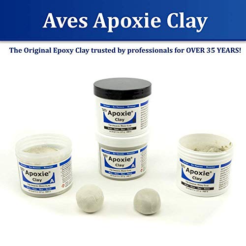Aves Apoxie Air Dry Modeling Clay For Professionals - Self Hardening Modeling Clay, Waterproof Sculpting Clay - No Cracking Modeling Clay - 2 Part Epoxy Clay For Sculpting, Natural (1 Lb) #TOP2