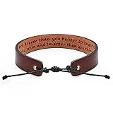 JoycuFF Inspirational Mens Bracelet Christmas Birthday Gifts for Friends Dad Son Trendy Fashion Hipp