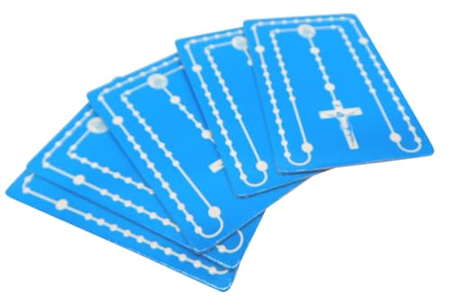 Westmon Works Mysteries of the Rosary Holy Card Bulk Prayer Pack Laminated Embossed Pocket or Wallet Sized Catholic Gift Bundle, Set of 5 - Thumbnail 2