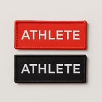 Patch Force - Parche textil Athlete en rojo o negro 7,0 x 3,0 cm