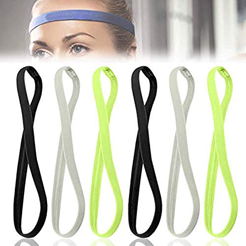 6 Pezzi Fasce Sport Elastiche Antiscivolo Sottile