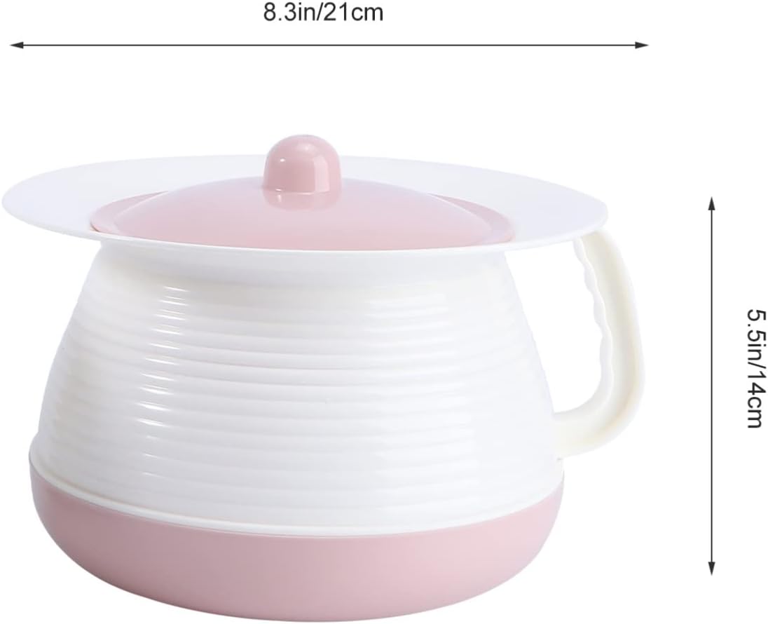 Female Urinal Car Seat 2pcs Chamber Pot with Lid Plastic Spittoon Urine Pot Potty Pee Bucket Portable Toilet Urinal Spittoon for The Elder Women and Men Car Seat Carseat