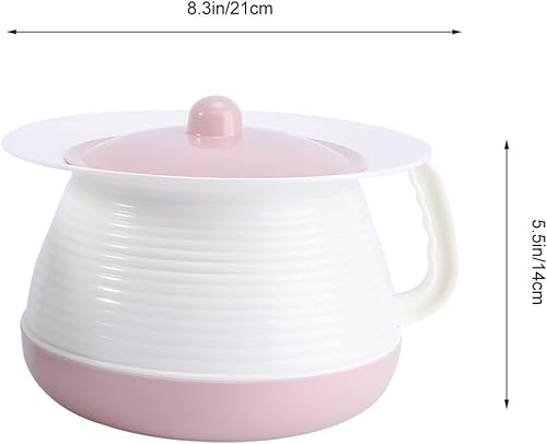 Miniatura 11 de Cabilock Orinal portátil, 1 olla de cámara con tapa, escupitón de plástico para orina, cubo de orina portátil, para inodoro, para niños, ancianos