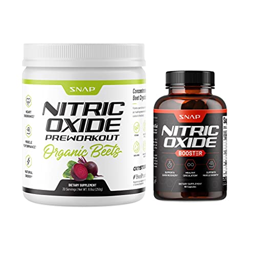 Snap Supplements Pre-Workout Beets + Nitric Oxide Booster (2 Products) #TOP20