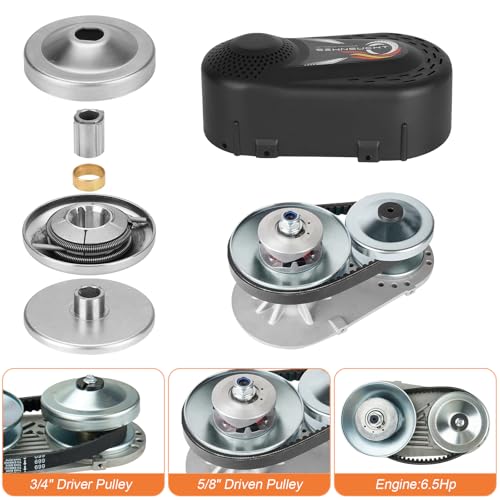 CVT Torque Converter 30 Series Mini Bike 6.5Hp Go Kart Clutch 3/4 inch 10T #40/41/420 & 12T #35 Chain Drive Pulley for Manco Comet TAV2 Engine Replace for 218353A 219456A 219552A, with 3 Belts by SEHNSUCHT - Image 2