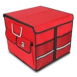 LI LIBZAKI Car Trunk Organizer, Cargo Organizer SUV Trunk Storage Non Slip Bottom Waterproof Collaps