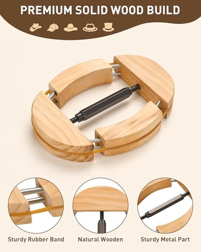 Image of 4-Way Adjustable Hat Stretcher Tool to Shape,Stretch & Maintain Your Hats