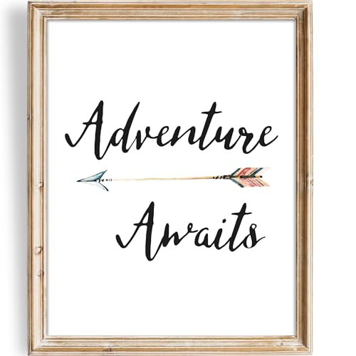 Adventure Awaits Wall Art Print -- An Affirmation on the Wall