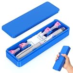 YOUSHARES Insulin Pen Travel Case, Portable GLP-1 Travel Case for Mounjaro Monjaro Ozempic Wegovy, Slim Diabetes Pen and Needle Pouch, 3D-Printed Organizer Syringes Prep Wipes (Blue)