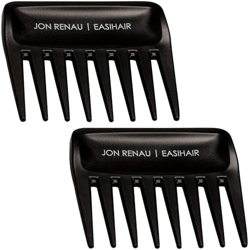 Jon Renau, Set of 2 Wide Tooth Combs by Jon Renau for Synthetic, Heat Friendly HD Fiber and Human Hair