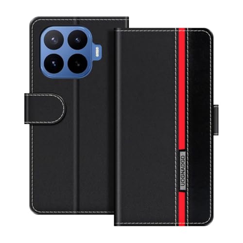 UOGNADGD ���U�[�P�[�X Xiaomi 17T Pro �Ƃ̌݊������� �}�O�l�b�g���t���b�v�J�o�[ �X�^���h���J�[�h�z���_�[�t�� �Ռ��ی�Ή� (�u���b�N)
