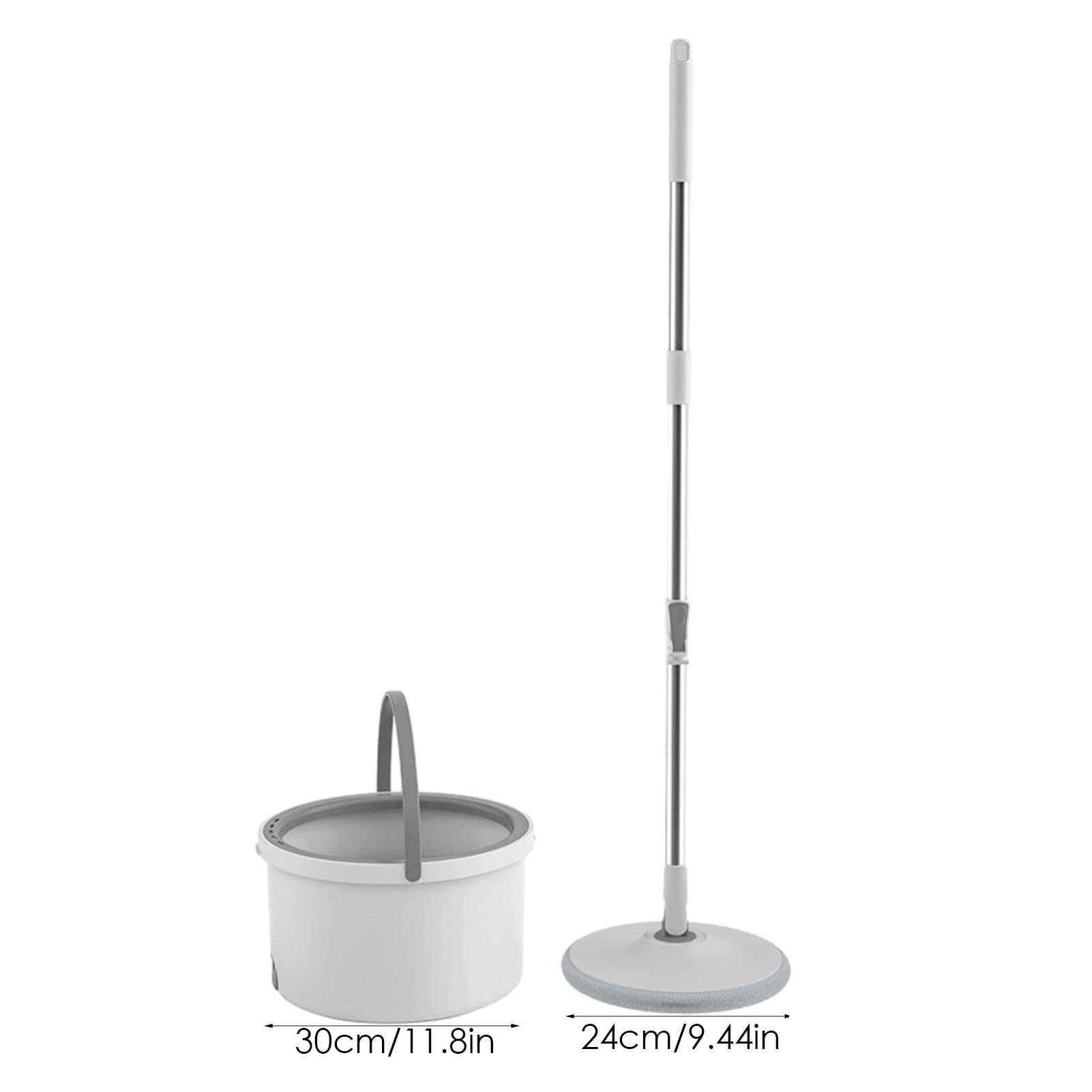 de fregona giratoria y cubo | Juego de fregona giratoria y cubo | Combo de fregona giratoria y cubo, kit de fregona giratoria y lavabo, solución de limpieza sin esfuerzo para suelos de madera