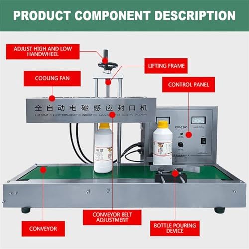 Automatic Electromagnetic Induction Sealing Machine - Jar Sealer for Plastic & Glass Bottles, Ideal for Aluminum Foil Sealing, Efficient and User-Friendly