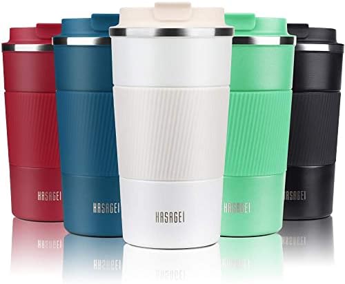 HASAGEI Travel Mug, Insulated Coffee Cup with Leakproof Lid - Vacuum Insulation Stainless Steel for Hot and Cold Water Coffee and Tea (Blue 510ml)