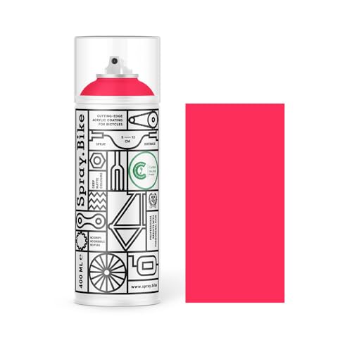 Pintura en aerosol para bicicleta 48264, colección fluorescente, 1 pintura en aerosol especifica para bicicleta – Color rosa fluorescente