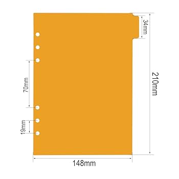 確認用33台➕紫キャデ60台 Amazon | A5バインダーインデックスディバイダー サイズ6タブ