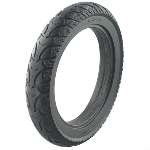 Honseadek Pneumatico in gomma piena, 12,5 x 2,125, 12 1/2 x 2 1/4 (57-203), ruota antiforatura, compatibile con scooter elettrici, e-bike, nero, peso 850 g
