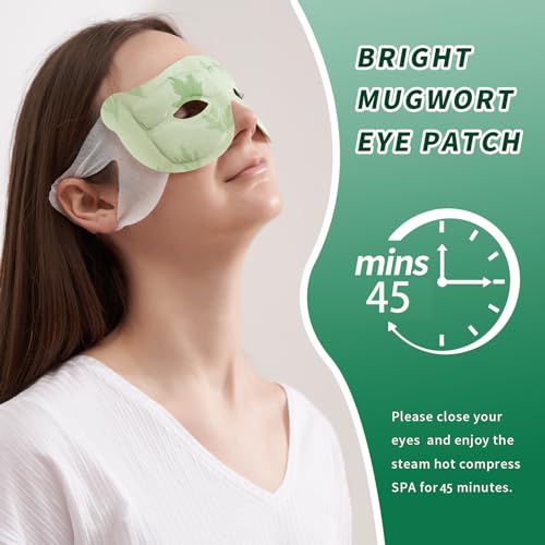 QINFENG 18 pacotes de máscaras de olhos a vapor para olhos secos, máscara de spa vazada, compressa q