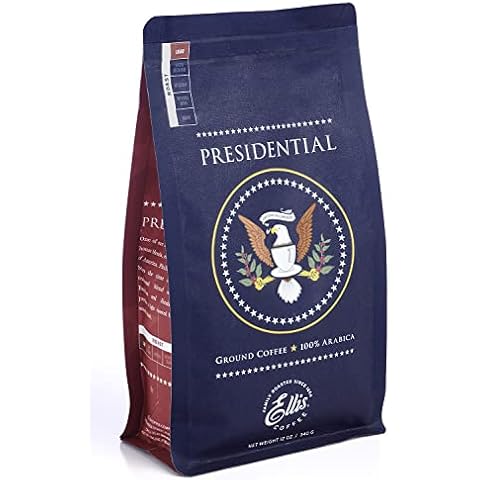 Ellis Coffee - Presidential – Light Roast – Ground Coffee – 12 oz Resealable Bag Cover