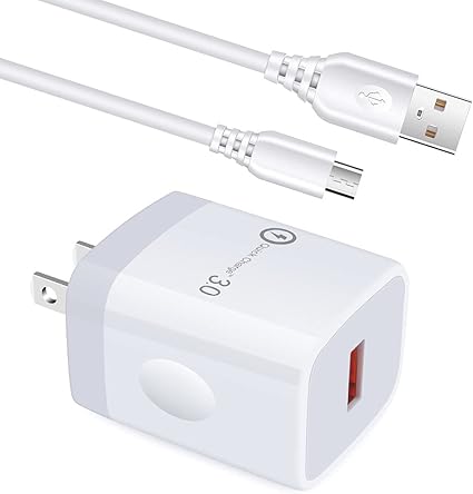 Amazon Qc3 0急速充電器 Hootek Usbコンセント Usb充電器1個 Micro Usb ケーブル2m 1本 スマホ充電器 Android充電器 マイクロ Usb ケーブル Androidケーブル アンドロイド ケーブル スマホ ケーブル Samsung Galaxy S7 S6 Edge A6 J8 J5 Lg V10 G4 G3 K30