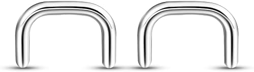 Twolobes 2Pcs F136 Titanium Septum Retainers U-Shape rings 16g 14g 12g 10g 8g