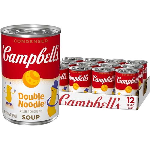 Campbell’s Condensed Kids Double Noodle Soup, 10.5 oz Can (12 Pack)