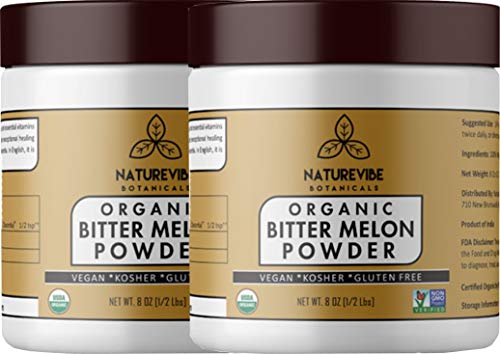 Naturevibe Botanicals Bitter Melon Powder (16oz) (2 Pack of 8oz Each) - Momordica Charantia | Herbal Supplement [Packaging May Vary]