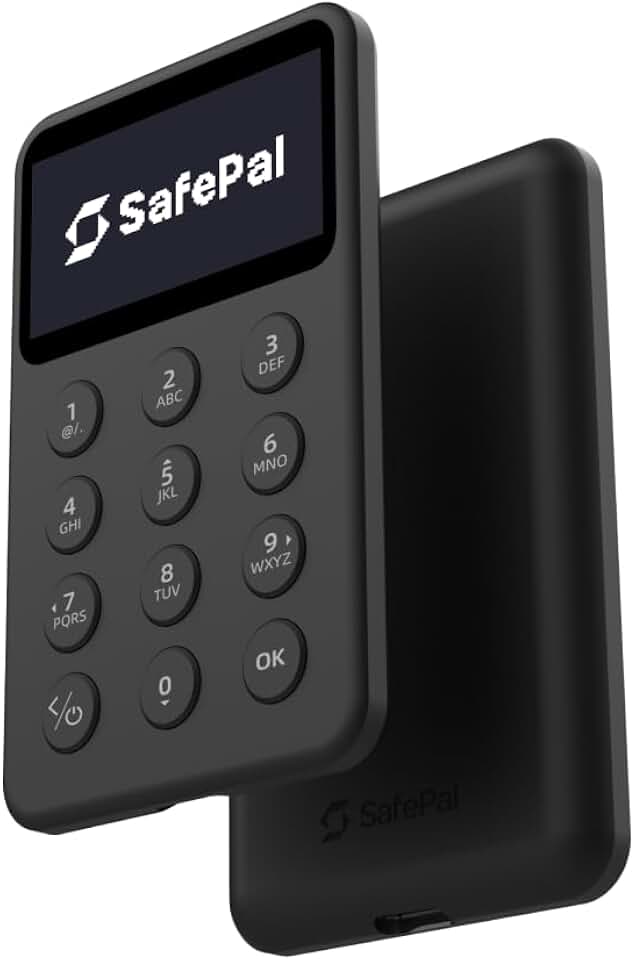 SafePal X1 Cryptocurrency Hardware Wallet, Open-sourced with Bluetooth, Cold Storage for Bitcoin, Ethereum, Solana and More Tokens & NFTs, Secure Private Key, Mnemonic Phrase in Cold Wallet