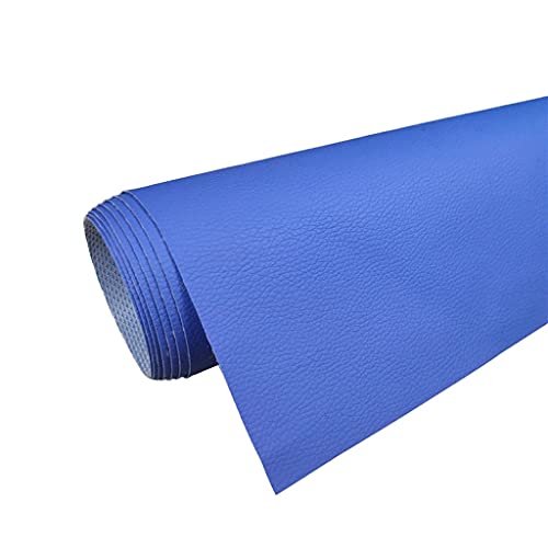 Tissu en cuir synthétique bleu 1.6x10m pour ameublement et sièges