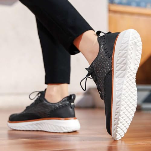 Image of Men's Casual Dress Oxfords Shoes Fashion Business Shoes Wide Feet Lace-up Shoes for Business Office Wedding