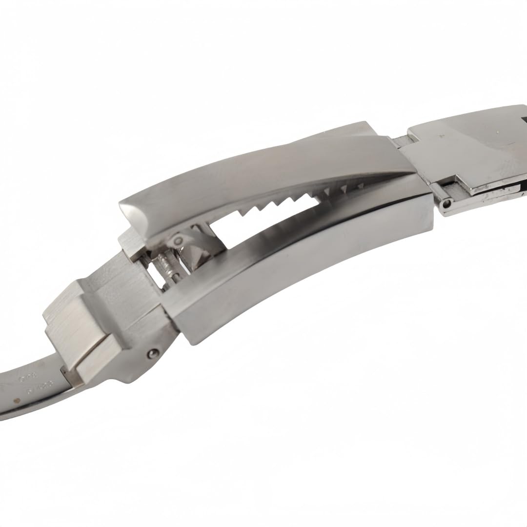 16mm Acciaio Inox Disimpegno Orologio Fibbia, Cinturino Orologio Ricambio Bloccaggio a Scorrimento Cerniera per Rolex Daytona Sub Oyster Deepsea