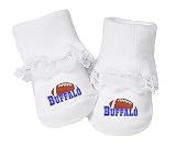 Future Tailgater Baby Toe Bootie Socks with Lace for Buffalo Football Fans